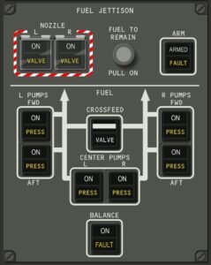 fuel b787 overhead panel